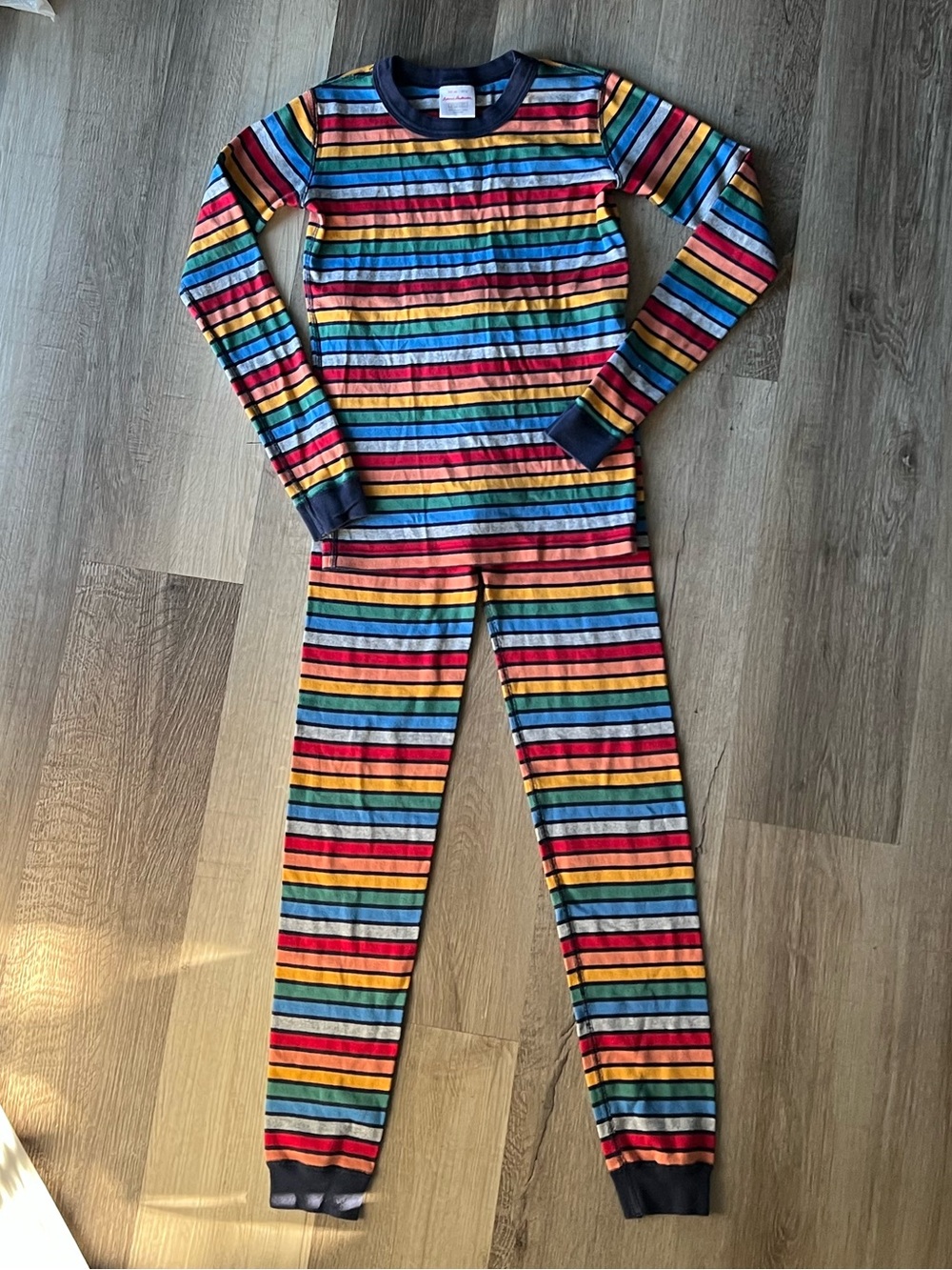 Hanna Andersson Striped Pajamas size 14 Organic Cotton